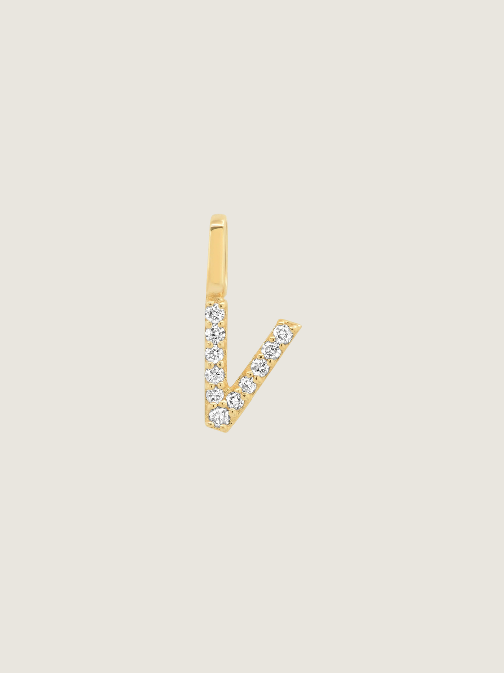 Diamond Initial Pendant | 14K Gold