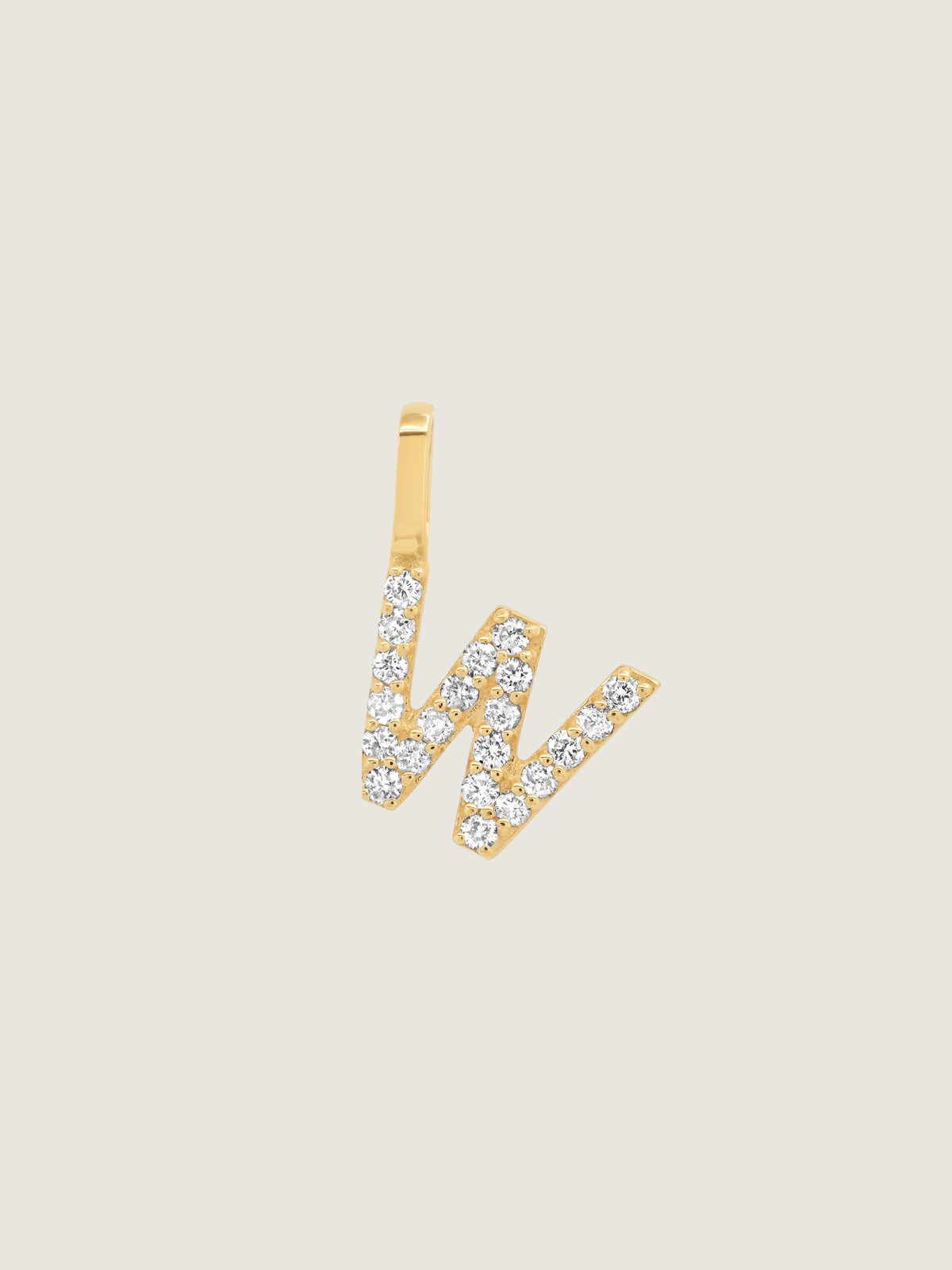 Diamond Initial Pendant | 14K Gold