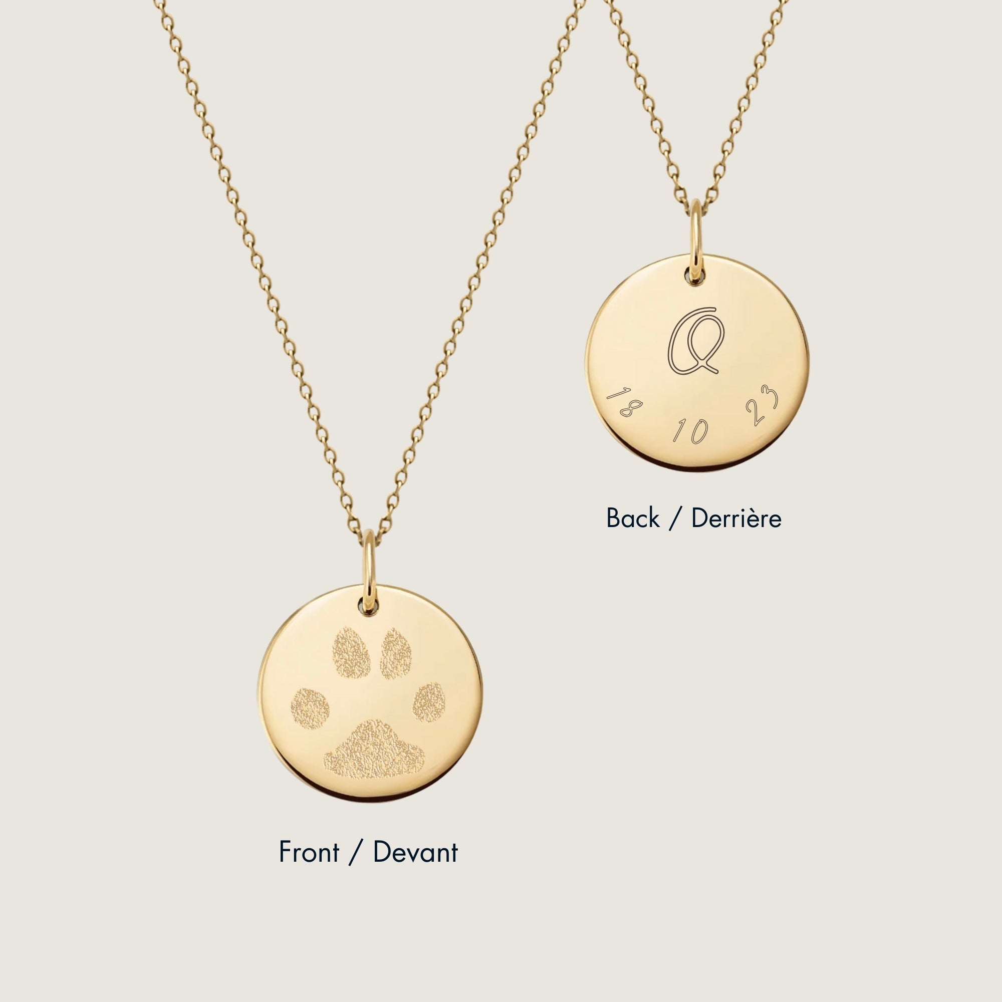 Le pendentif empreinte de patte 