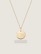 Handwriting Cable Chain Necklace | 10K Gold Circle