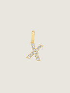 Diamond Initial Pendant | 14K Gold
