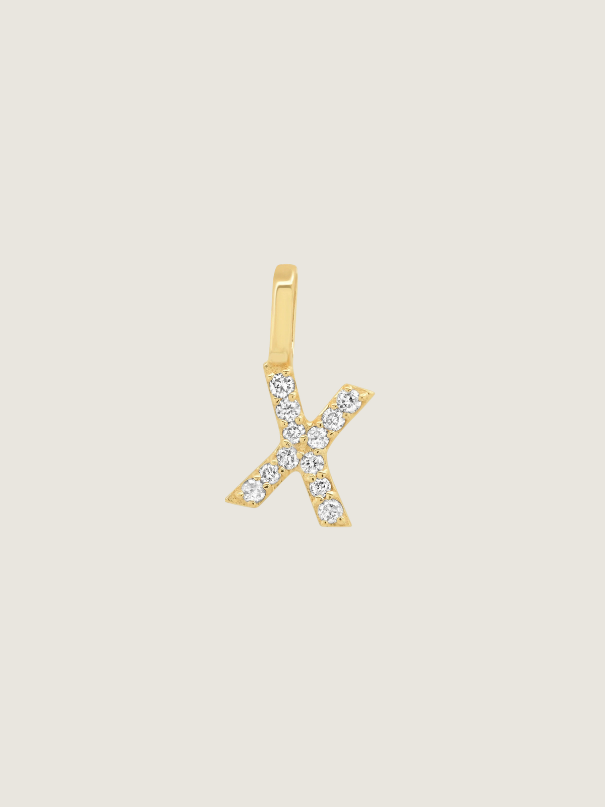 Diamond Initial Pendant | 14K Gold