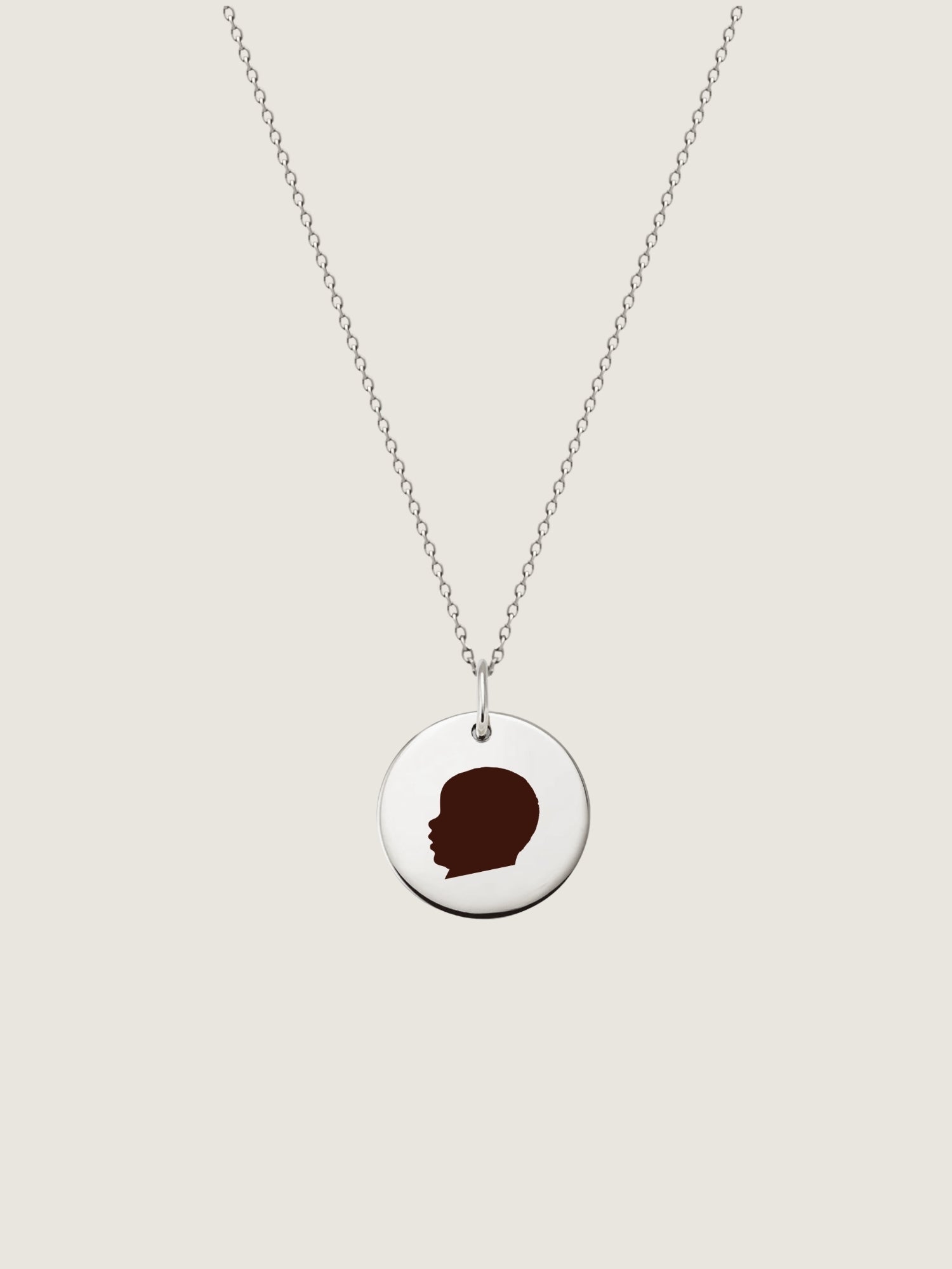 Silhouette Cable Chain Necklace | 10K Gold Circle