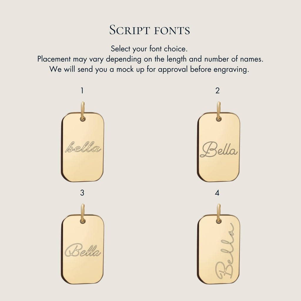 Paw Print Pendant | 10K Gold Rectangle
