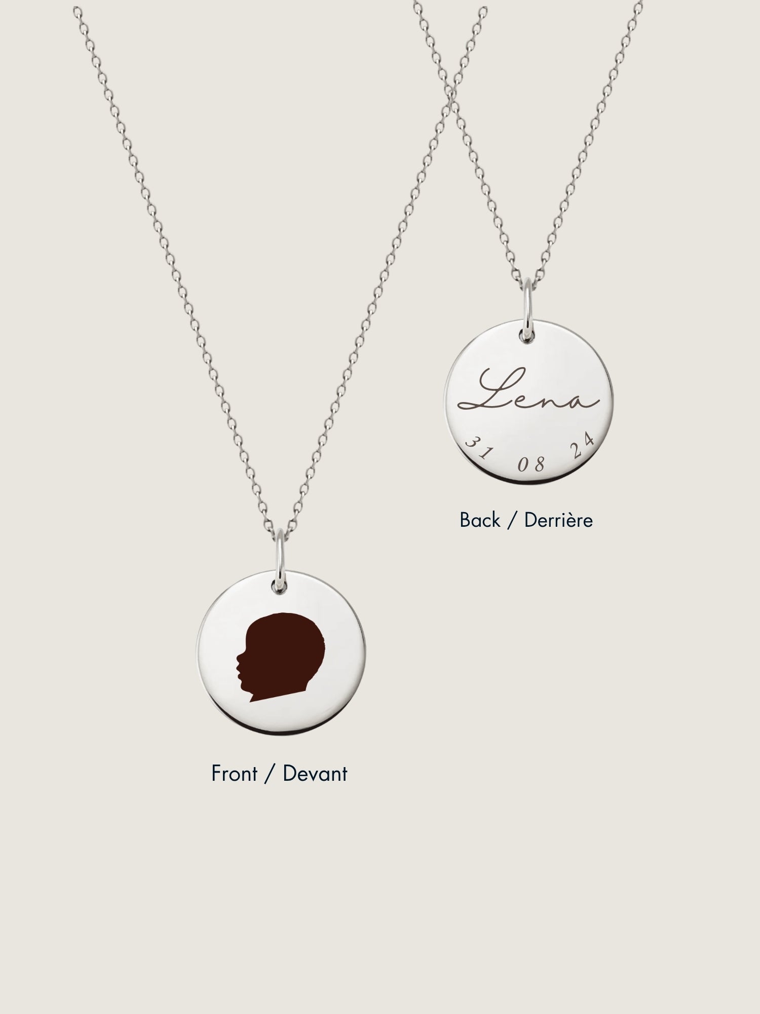Silhouette Cable Chain Necklace | 10K Gold Circle