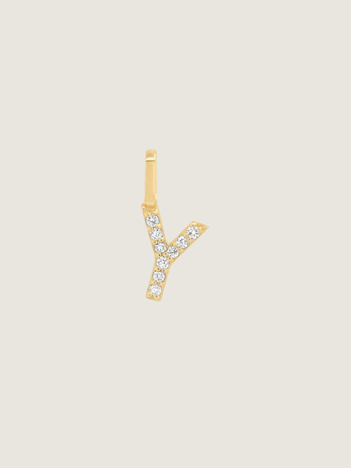 Diamond Initial Pendant | 14K Gold