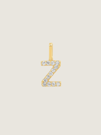 Diamond Initial Pendant | 14K Gold