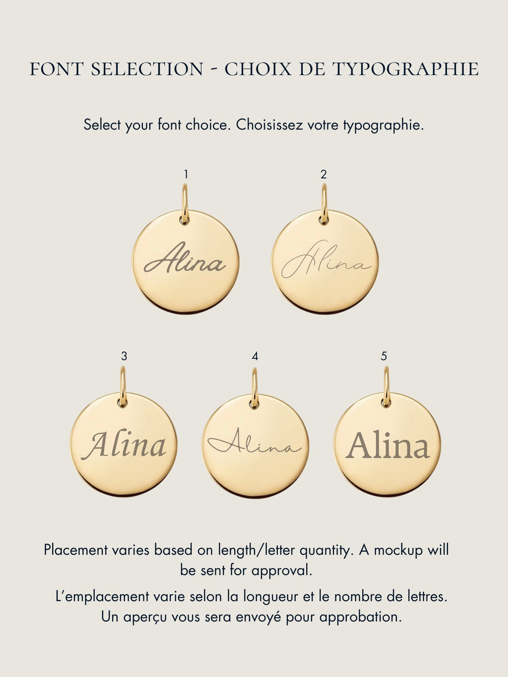 Handwriting Sphere Chain Necklace | 10K Gold Circle