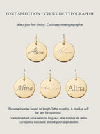 Handwriting Sphere Chain Necklace | 10K Gold Circle