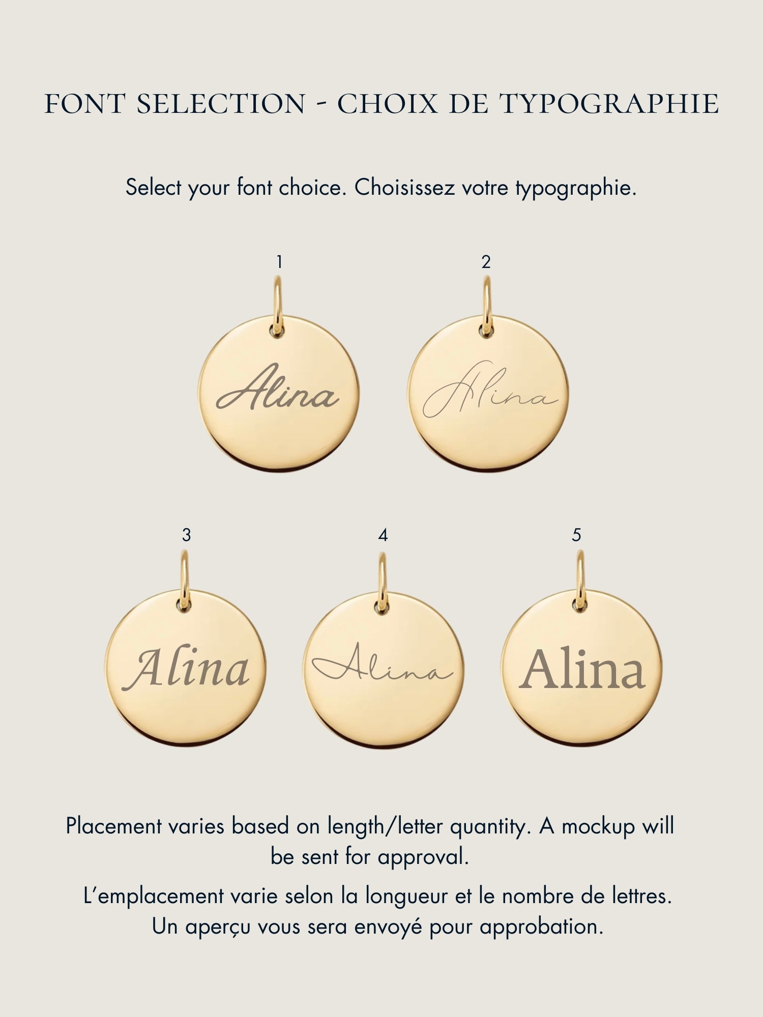 Handwriting Sphere Chain Necklace | 10K Gold Circle