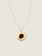 Pendentif d'Empreinte | Disque en Or 10 Carats
