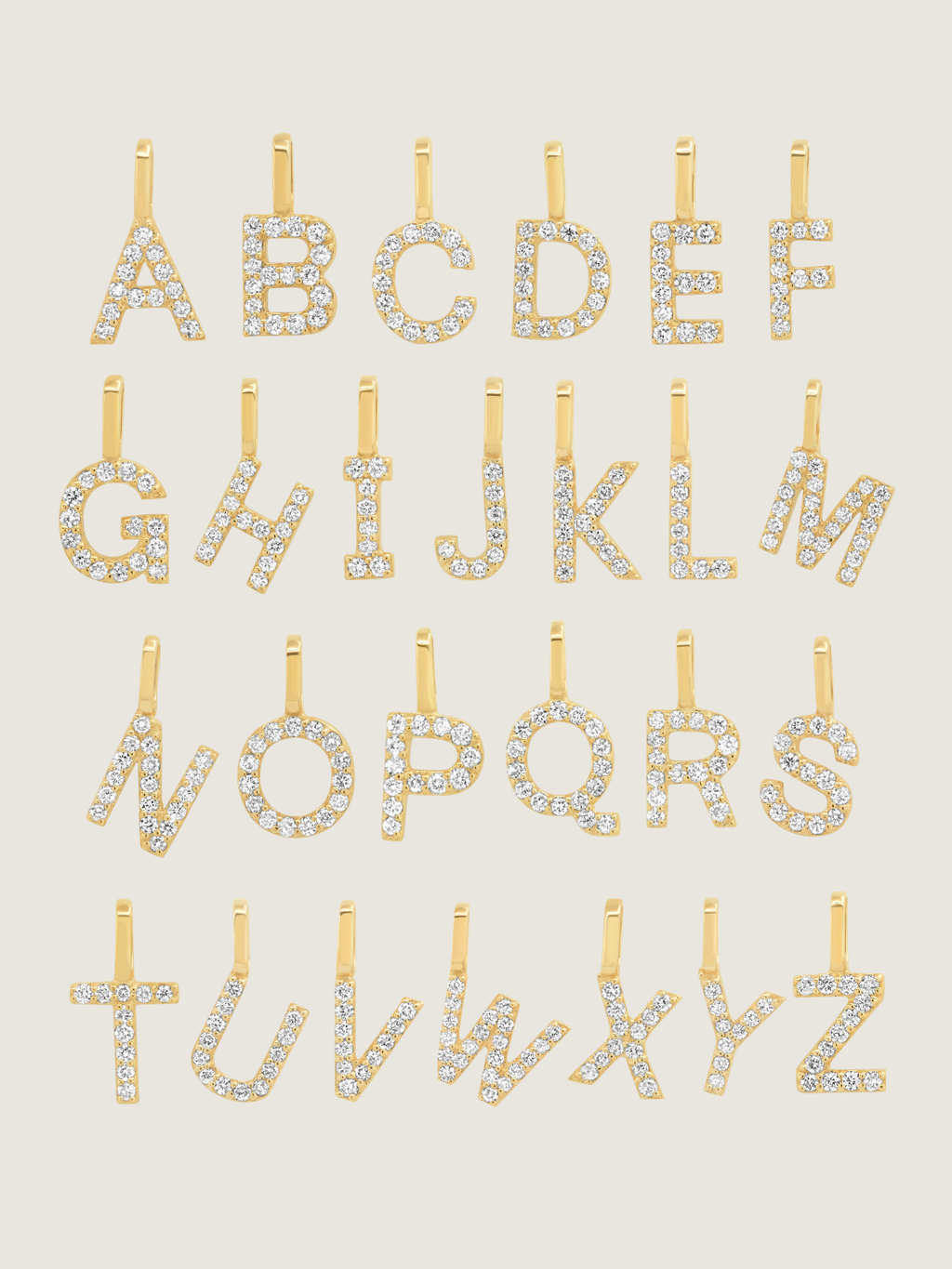 Diamond Initial Pendant | 14K Gold