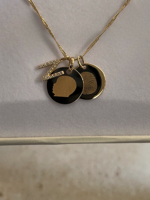 Diamond Initial Pendant | 14K Gold