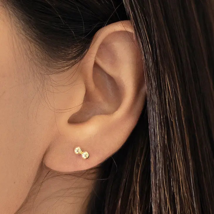 Mini clous d'oreilles à double sphère