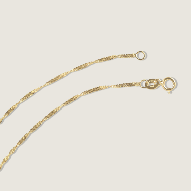 Singapore Chain Bracelet  | 10K Solid Gold