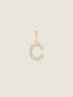 Diamond Initial Pendant | 14K Gold