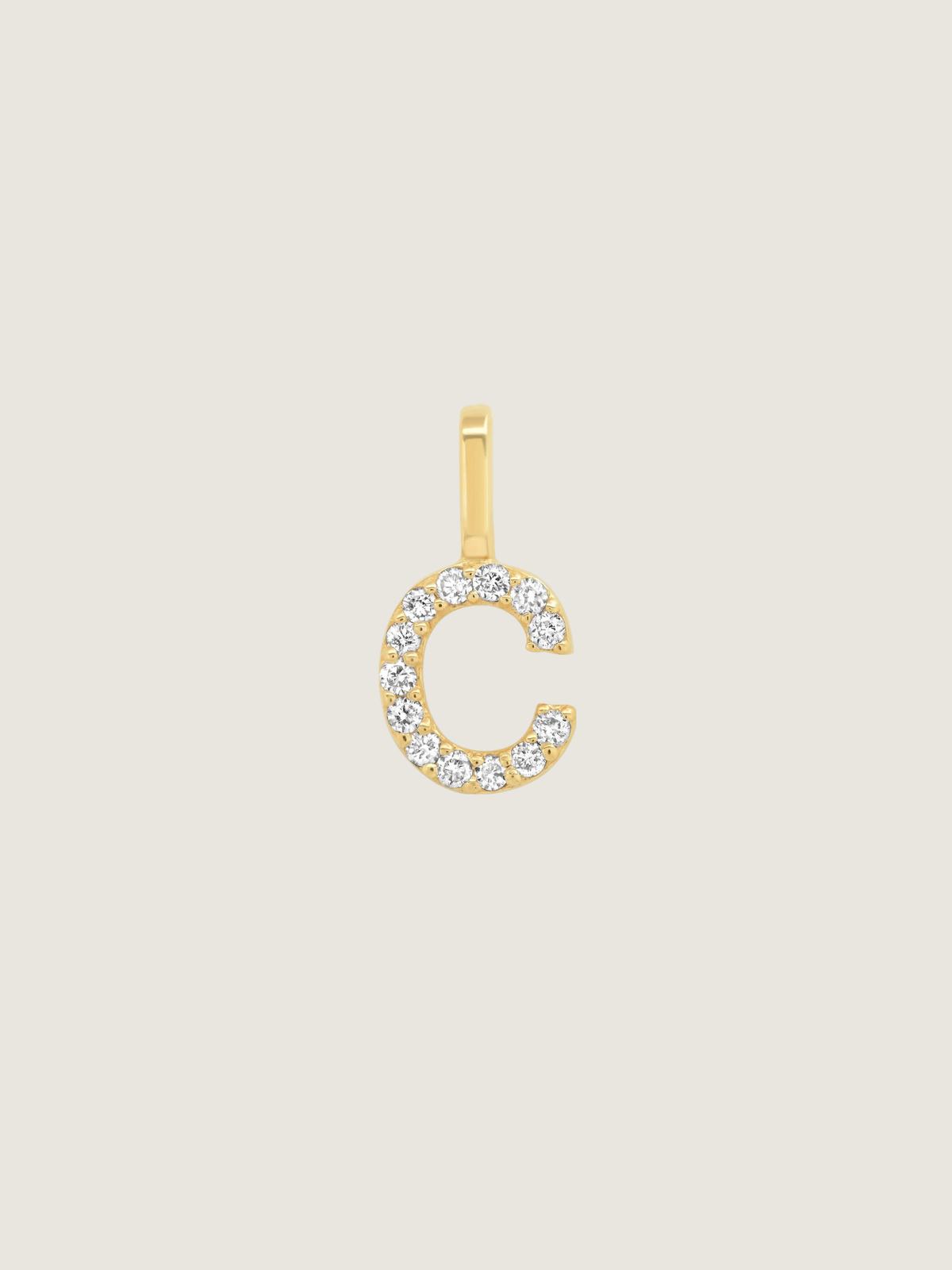Diamond Initial Pendant | 14K Gold