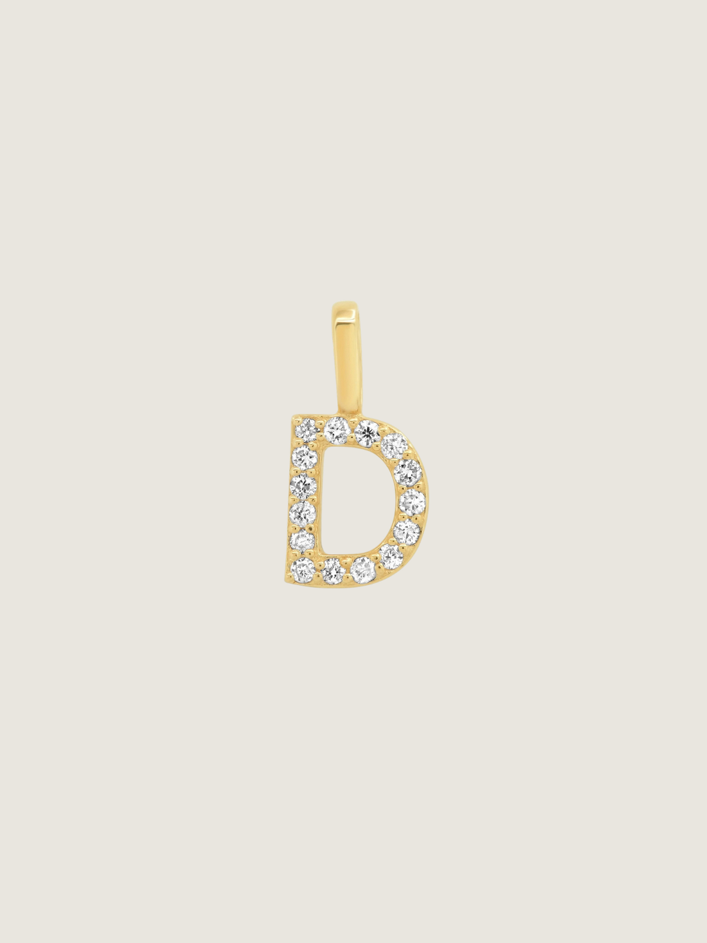 Diamond Initial Pendant | 14K Gold