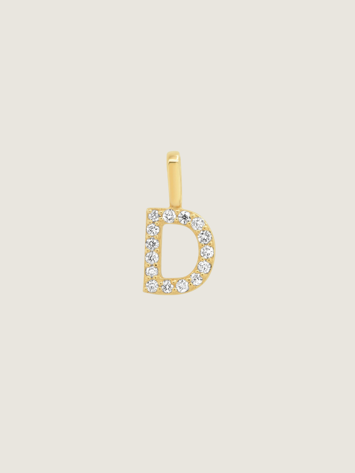 Diamond Initial Pendant | 14K Gold
