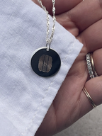 Pendentif d'Empreinte | Disque Argent Sterling 925