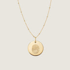 Fingerprint Sphere Chain Necklace | 10K Gold Circle