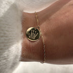 Handprint Pendant | 10K Gold Circle