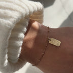 Handprint Pendant | 10K Gold Rectangle