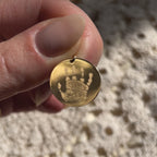 Handprint Cable Chain Necklace | 10K Gold Circle