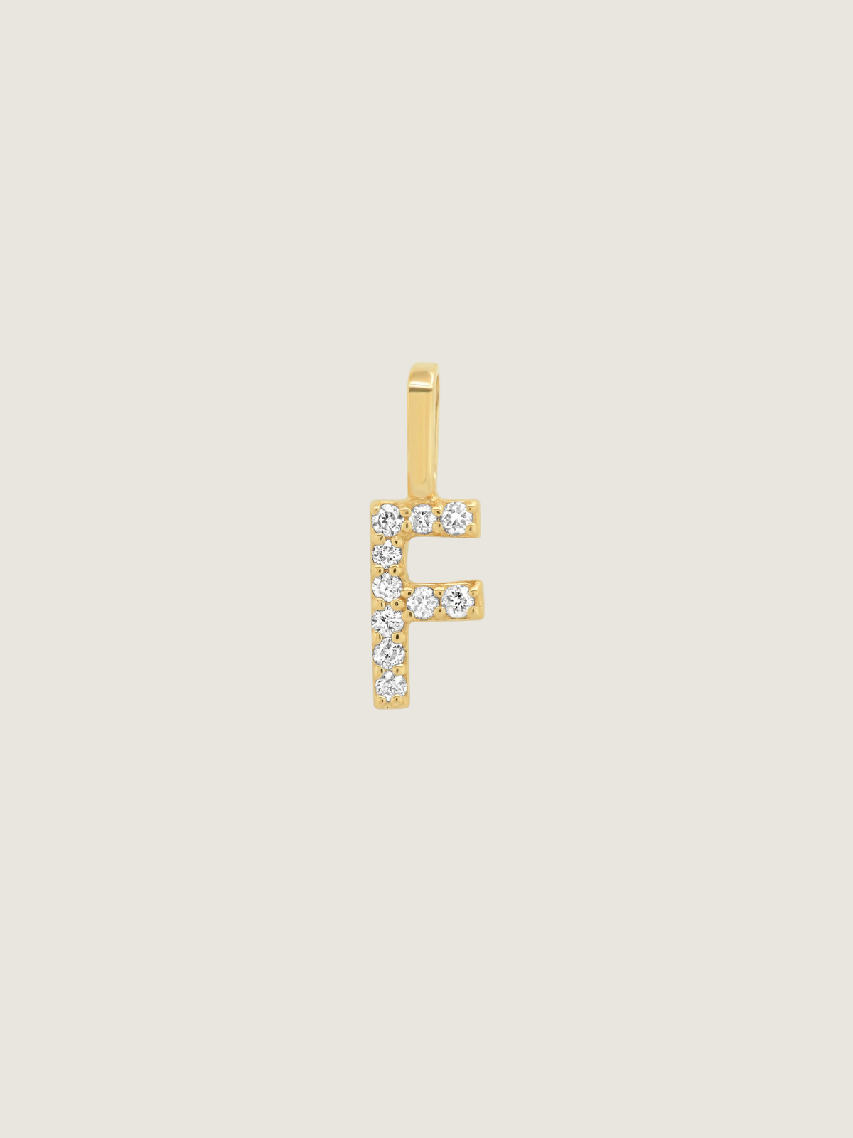 Diamond Initial Pendant | 14K Gold