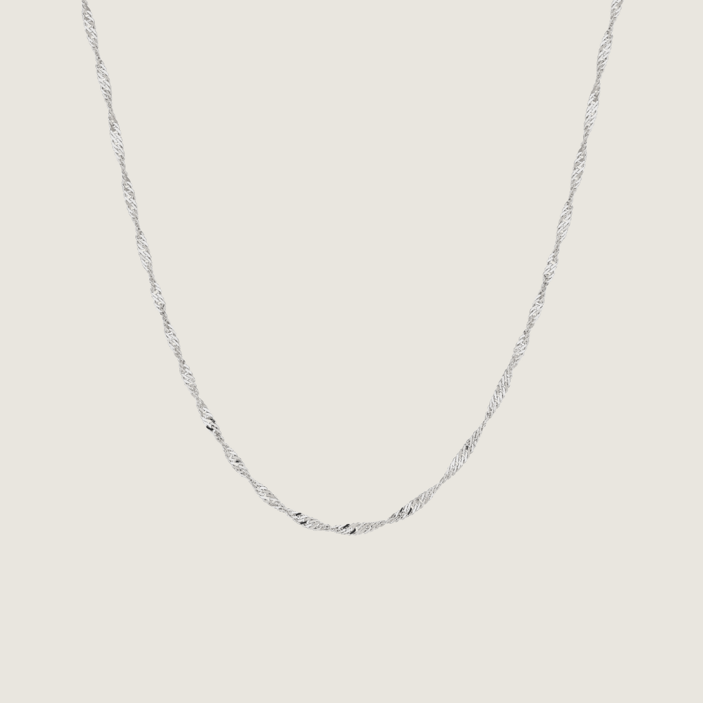 Twisted Chain Necklace | Sterling Silver