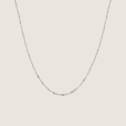 Twisted Chain Necklace | Sterling Silver