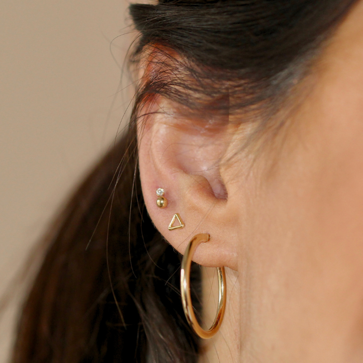 Mini Triangle Silhouette Studs