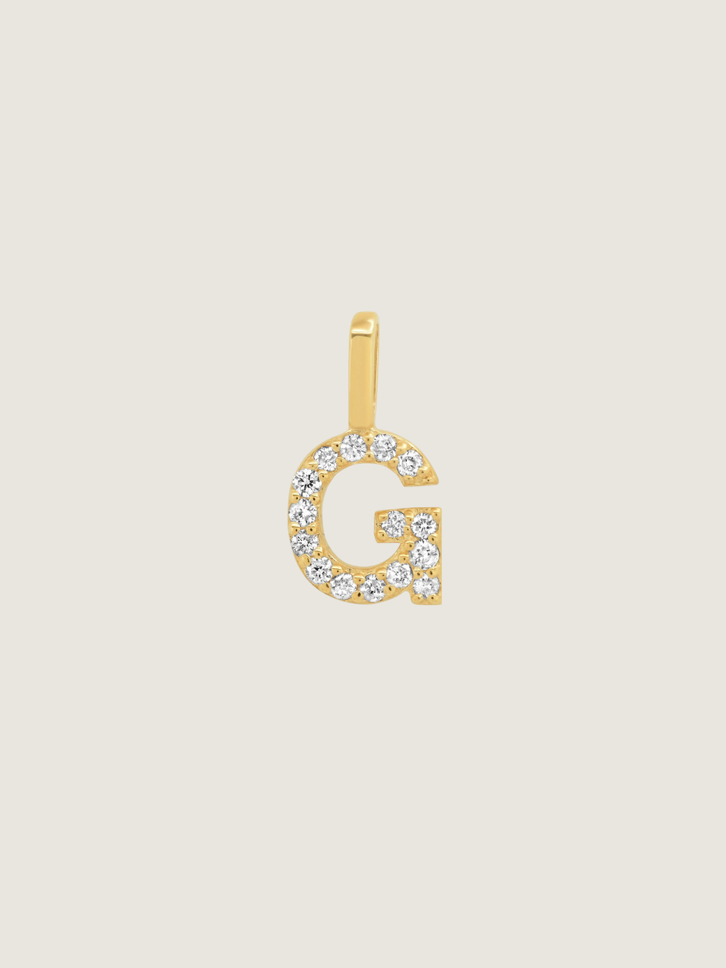 Diamond Initial Pendant | 14K Gold