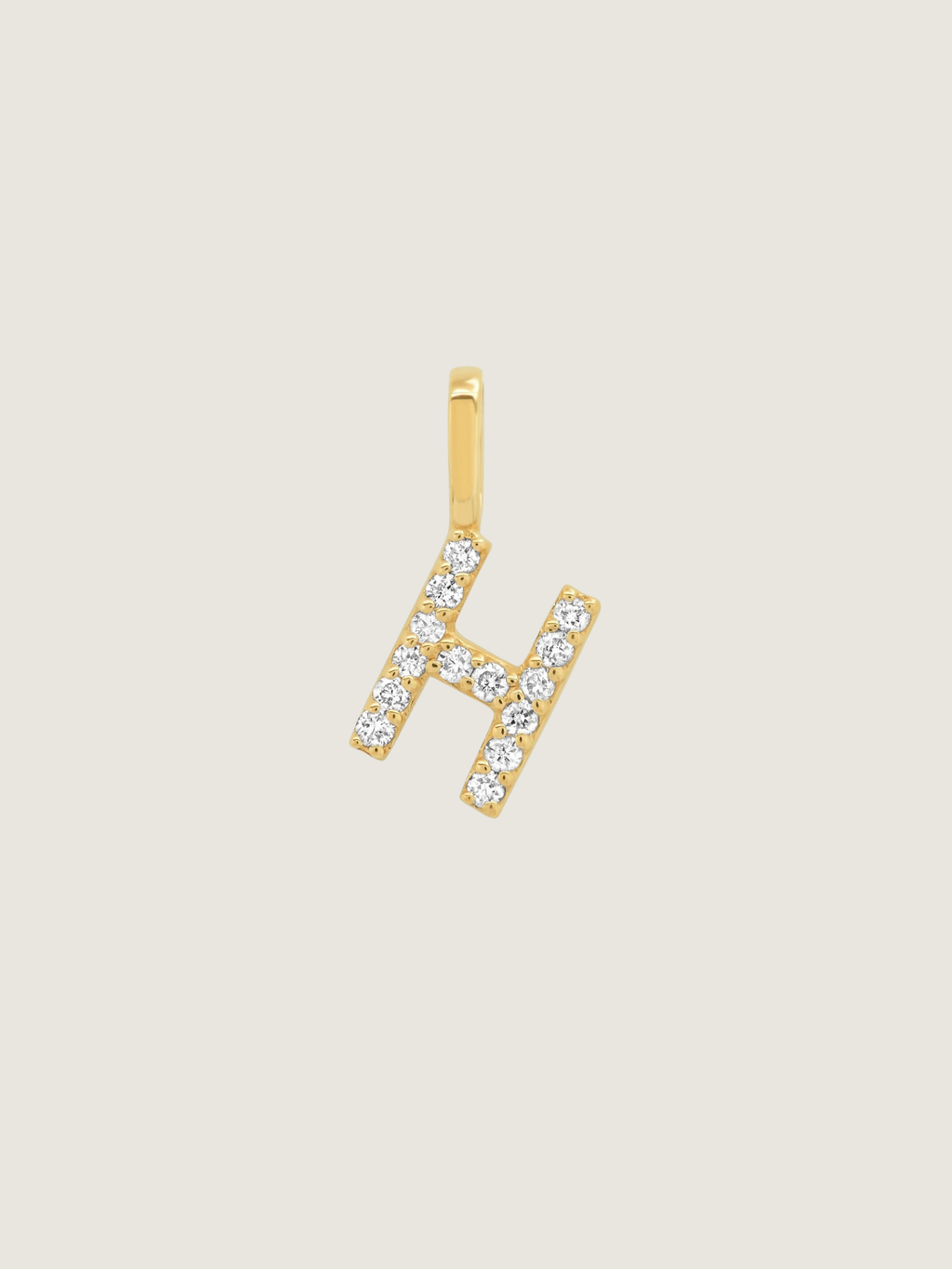 Diamond Initial Pendant | 14K Gold