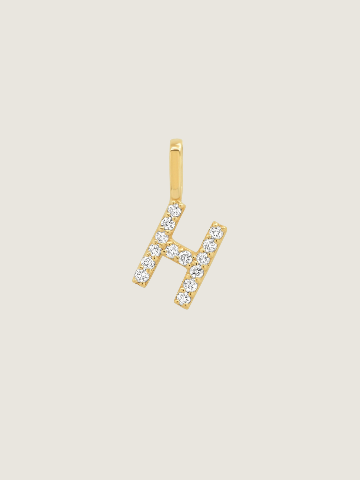 Diamond Initial Pendant | 14K Gold