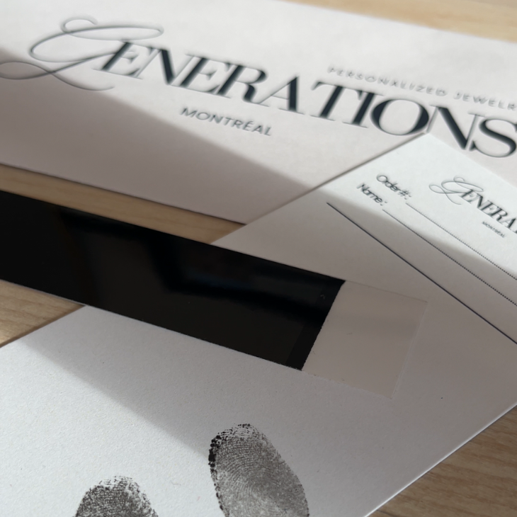 Fingerprint kit to create custom personalized fingerprint jewelry
