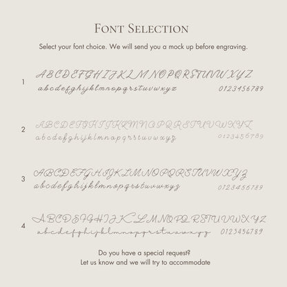 Font selection for engraving 14K solid gold Actual Handwriting Personalized Custom Memorial Necklace