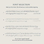 Font selection to engrave on two fingerprint pendant