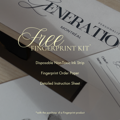 Free Fingerprint kit with the purchase of a Fingerprint Bracelet