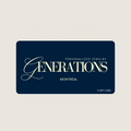 Générations Jewelry Gift Card