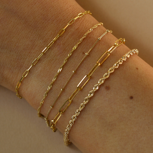 Bold Rope Chain Bracelet  | 10K Solid Gold