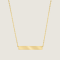 Engraving 14K solid gold necklace