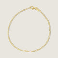 Petite Paperclip Chain Bracelet  | 10K Solid Gold