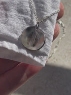 Pendentif d'Empreinte | Disque Argent Sterling 925